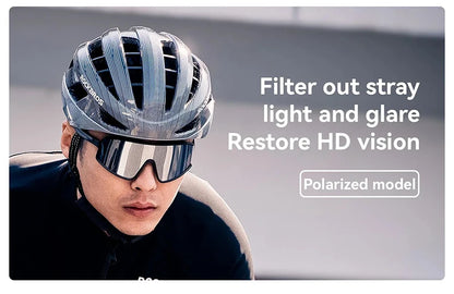 ROCKBROS Cycling Glasses Polarized Photochromic Anti-Fog Sunglasess Windproof Goggles Sport MTB Road Bike Shades
