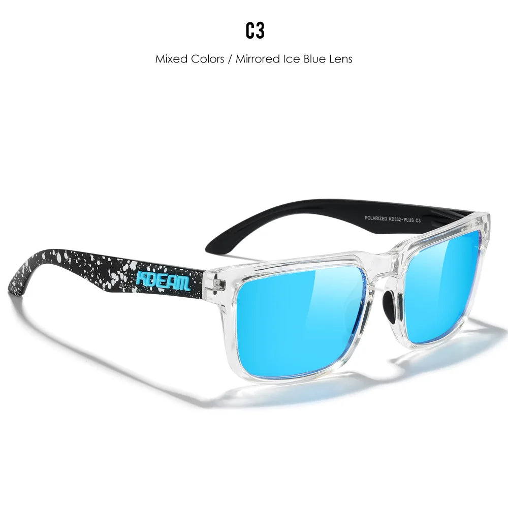New Colors KDEAM-PLUS Large Size Square Unisex Sunglasses Polarized Photochromic Oversized Sun Glasses Fashion Anti Glare Mirror