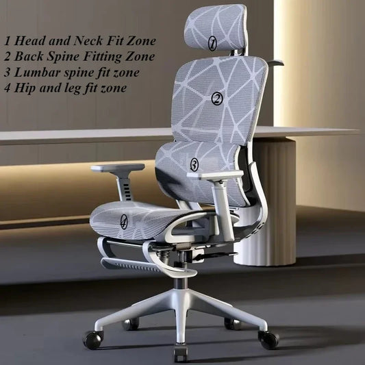 Gaming Chair Office Desk Ergonomic Computer Adjustable Armrests 3D Headrest Chair Lift Chair Back Can Tilt Back with Foot Pedals