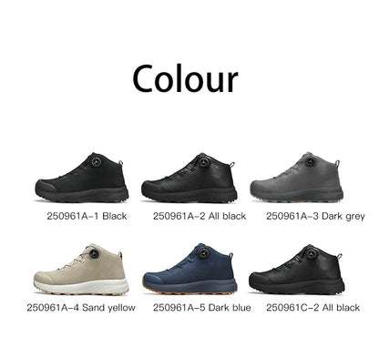 HUMTTO Lederschuhe für Herren Winter Camping Outdoor Herren-Sportschuhe Atmungsaktive Trekkingstiefel für Männer Rutschfeste Wandersneaker