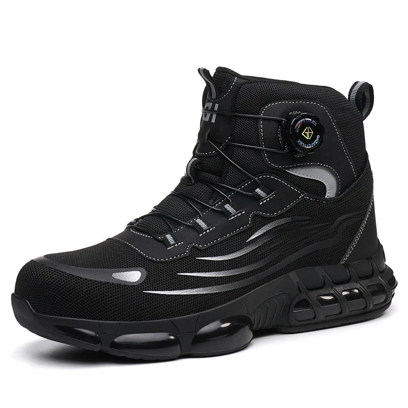 Taille 47 48 bottes de sécurité de travail hommes haut anti-crevaison sécurité bout en acier chaussures de travail Protection hommes chaussures de sécurité chaussures