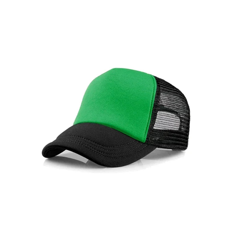 Custom Hat with Logo Printing Polyester Mesh Trucker Hat Adjustable Dad DIY Logo Baseball Cap for Men Women