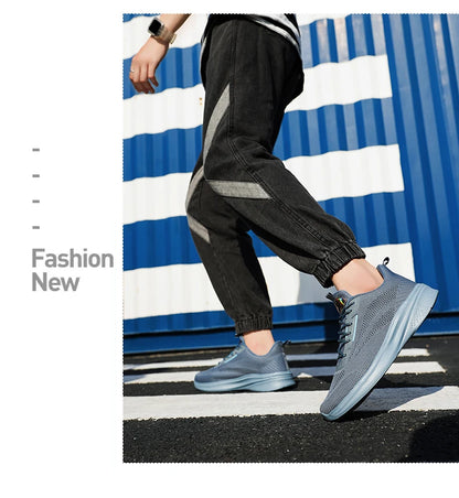 Leather Men's Sneakers Trendy Casual Italian Breathable Leisure Male Sneakers Non-Slip Footwear Men Vulcanized Shoes