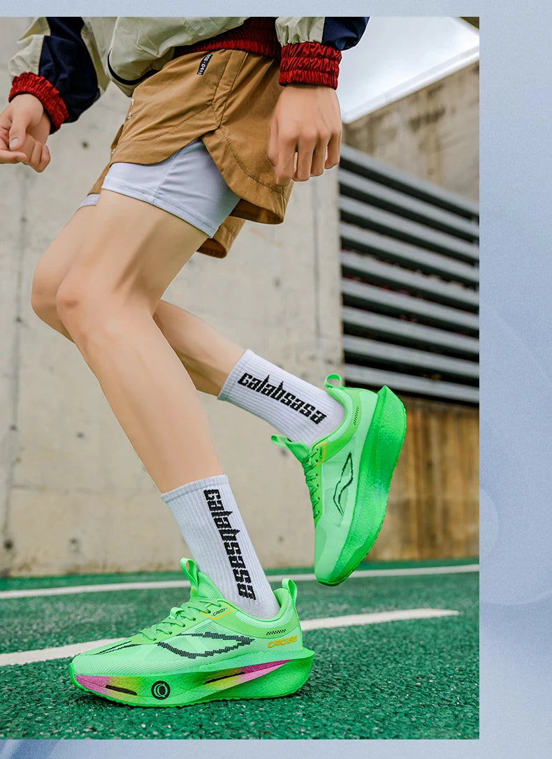 Scarpe da running con piastra in carbonio per maratona, uomo e donna, sportive, traspiranti, leggere, comode, da atletica e outdoor