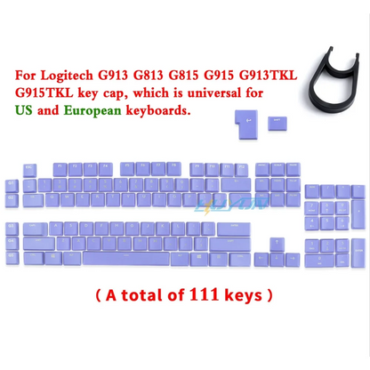 Keycap testurizzato antiscivolo trasparente retroilluminato G915 913 TKL G815 G813, compatibile con tastiera meccanica Logitech