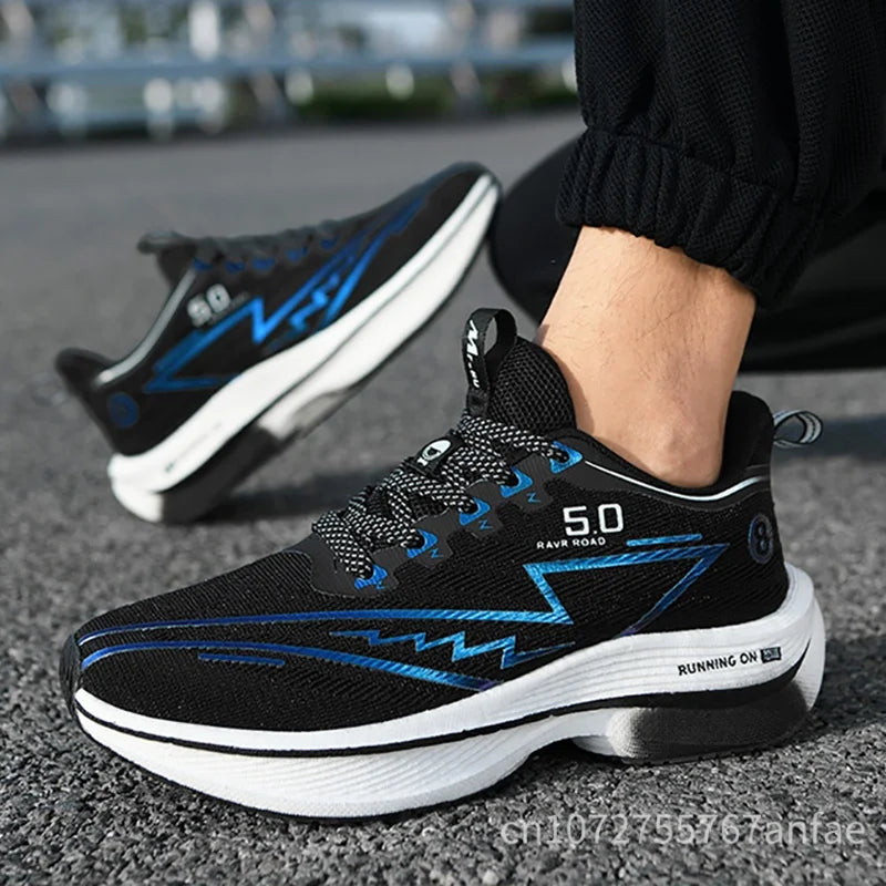 Scarpe da running da uomo con piastra in carbonio, leggere, ultra ammortizzate, traspiranti, da maratona, con assorbimento degli urti e supporto, sneaker sportiva comoda da donna