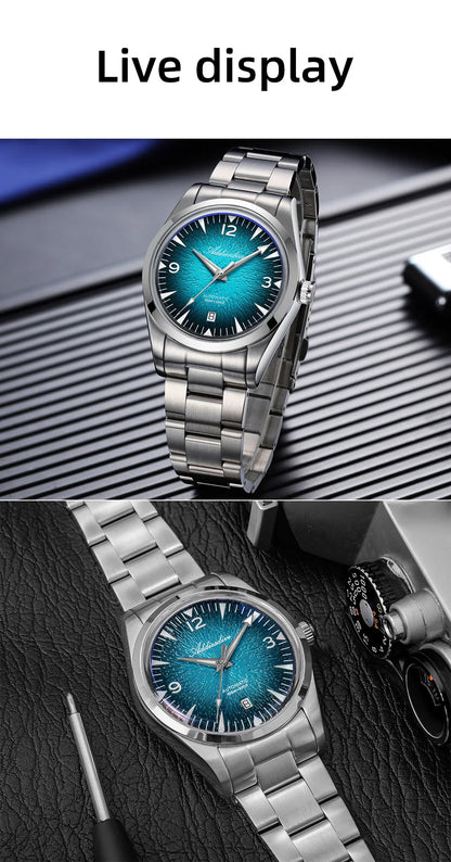 Reloj de buceo para hombre ADDIESDIVE AD2508, luminoso, resistente al agua 100M, acero inoxidable 316L, movimiento 8215, reloj mecánico automático
