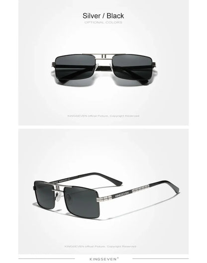 KINGSEVEN Brand Rectangle Frame Sunglasses For Men Polarized Design Glasses Fashion High Quality Driving Eyewear UV400