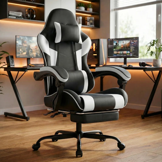 Gaming chairs, office chairs, desk chairs, and swivel chairs. Made with breathable fabric, equipped with 360° swivel casters and seats for easy movement, and featuring soft and comfortable cushions.