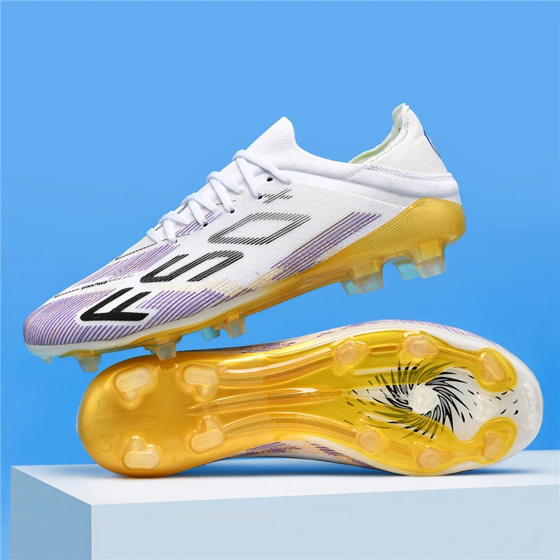 Sapatilhas de Homem Novas com Pitons para Relva, Ténis de Futebol de Alta Qualidade, Chuteiras de Futsal Antiderrapantes para Interior, Modelo Cano Alto para Exterior Mais Vendido