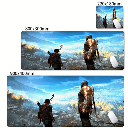 Game God of War Mouse Pad Anime Game Mousepad Computer Keyboard Desk Pads Office Carpet Laptop Mausepad Non-slip Base Deskmat