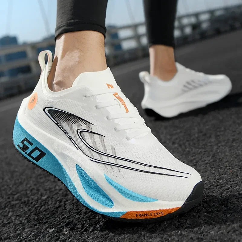 Unisex 2025 Laufschuhe mit Vollcarbonplatte – professionelle Marathon-Rennschuhe, leicht, federnd gedämpft und atmungsaktiv