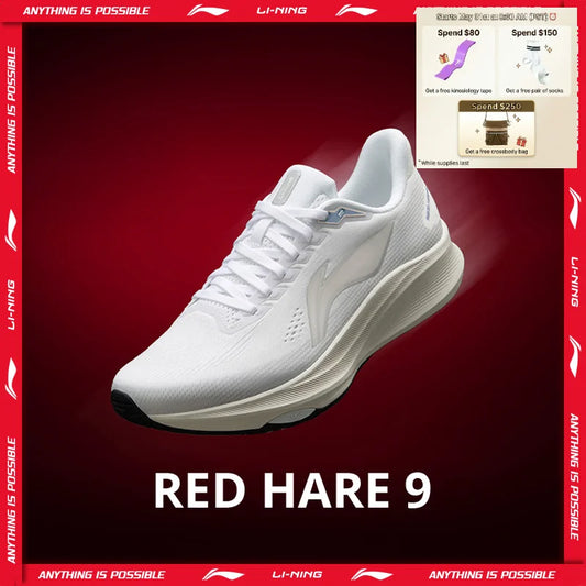 Zapatillas de running de competición Li-Ning RED HARE 9 para mujer, LIGHT FOAM ULTRA, transpirables, estables y antideslizantes, zapatillas de entrenamiento LiNing ARPW004