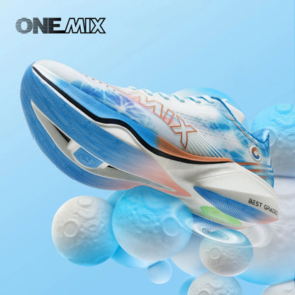 ONEMIX Sapatilhas de Corrida de Maratona em Nylon Carbon Board, Alívio de Impacto, Suporte Estável Profissional, Ressalto Ultraligeiro