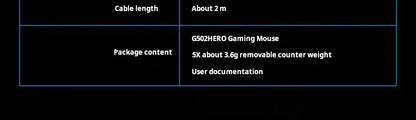 Logitech G502 HERO High Performance kabelgebundene Gaming-Maus, HERO 25K Sensor, 25,600 DPI, RGB, anpassbare Gewichte, 11 Tasten, PC/Mac-Maus
