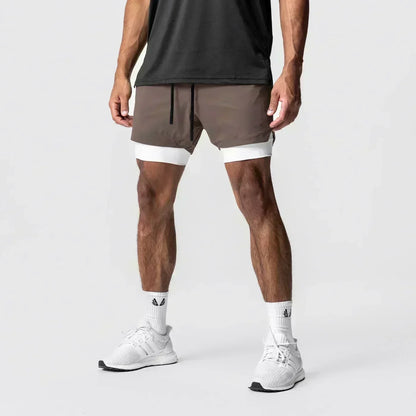 Dragon Ball Men's Shorts Double Layer 2-in-1 Shorts Vegeta Japan Anime Summer Autumn Quick-Drying Fake Two-piece Sports Shorts