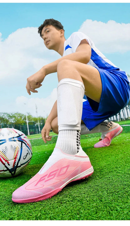 Chaussures de Football originales professionnelles pour hommes, confortables, de haute qualité, bottes de Football rapides pour entraînement, chaussures de Football ultralégères