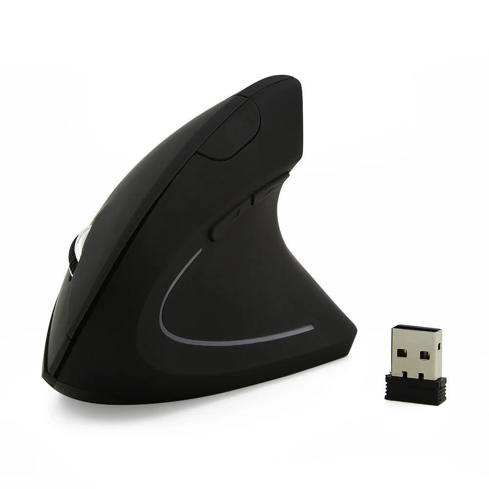 Nuovo mouse verticale wireless 2.4GHz con DPI regolabile, ottico ed ergonomico per il polso, con retroilluminazione gaming, per laptop, tablet, Mac e iPad