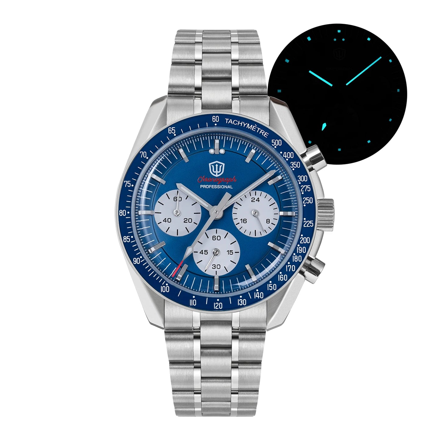 Watchdives New Wd1863 Quarz-Herrenuhr VK63 Chronograph Bubble-Saphirglas Wasserdicht 39Mm Stahl Top-Marke Luxus-Business-Uhr