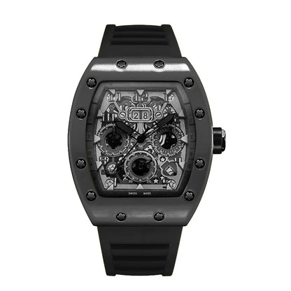 Luxury Men’s Quartz Wristwatch Hollow Design Trend None Machine Automatic Quartz Hollow Luminous Waterproof Men's Watch for Man