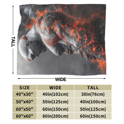 God of War Games Kratos Cartoon  Blanket Quality Soft  Bedding Throws Winter Travel Office Home Decor Aesthetic Bedspread