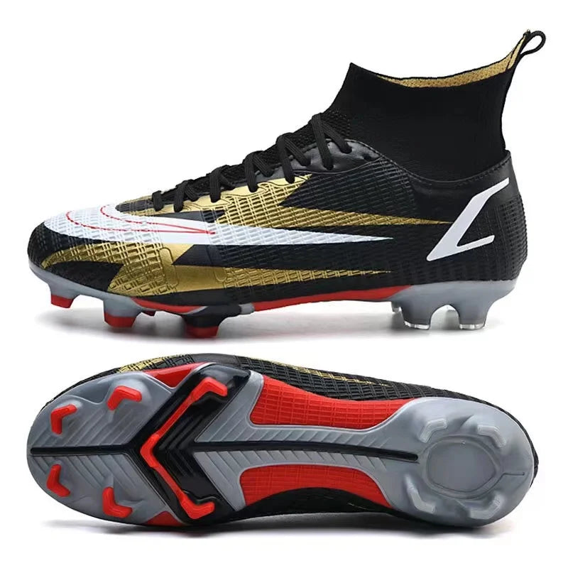 2025 New Long Nail Large Size Football Shoes Teenager Ankle Anti-slip Training Latest Sneakers FG/TF Soccer Shoes