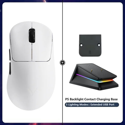 Rato Gaming Sem Fios Rapoo VT3S /VT3S MAX GEN-2, Taxa de Polling Sem Fios Real de 8K, Ultra Leve 49g, Autonomia até 750Hr