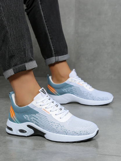 Herrenschuhe, lässige Herrenschuhe, atmungsaktives Mesh, Luftpolsterung, weiche Sohle, modische Sportschuhe im Color-Block-Design