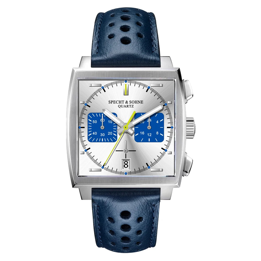 Specht&Sohne 2025 New Men's Watches Quartz Sport Watch Stainless Steel Leather Strap Japan Miyota VK63 Chronograph