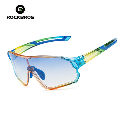 ROCKBROS Kids Polarized Photochromic Cycling Glasses UV400 Protection Outdoor Sports Sunglasses Child MTB Bicycle Eyewear