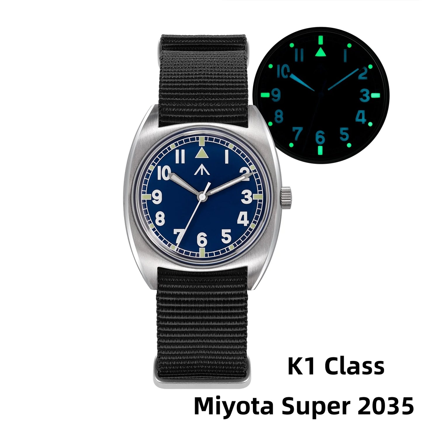 Orologio Militado ML17 Miyota Super 2035/ GL12 con movimento al quarzo, Luminova C3 e BGW9, impermeabile 100m, in acciaio inox
