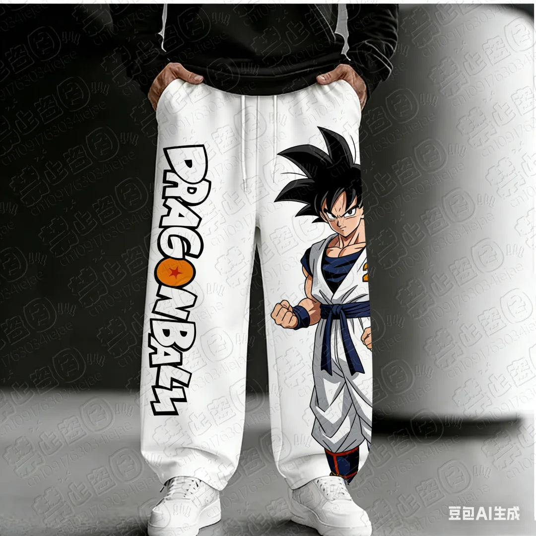2026 Dragon Ball Goku Style Super Cool 3D Print High Street Style Loose Fit Anime Sports Casual Comic Convention Pants