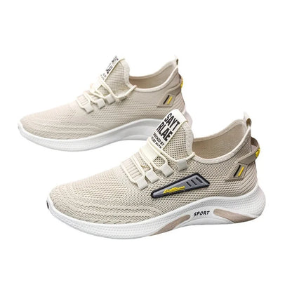Hot Sale Of The Season New Men's Running Shoes Breathable Lightweight Knitted Lace-Up Sports Sneakers Fashionable Korean Styl...