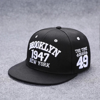 Herren-Baseballkappe mit Buchstabenstickerei, „Tide“, universell kombinierbar, flache Krempe; Damen-Sommer-Hip-Hop-Kappe, Outdoor-Sonnenkappe, verstellbare Schirmkappe
