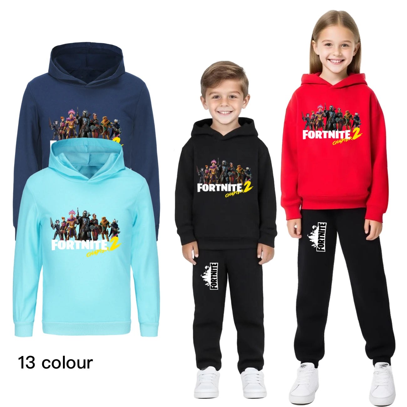 Detská mikina s kapucňou Fortnite, detské kreslené oblečenie, unisex pre chlapcov, mikiny s kapucňou s dlhým rukávom, ležérne kabáty pre mladších a dievčatá 1007