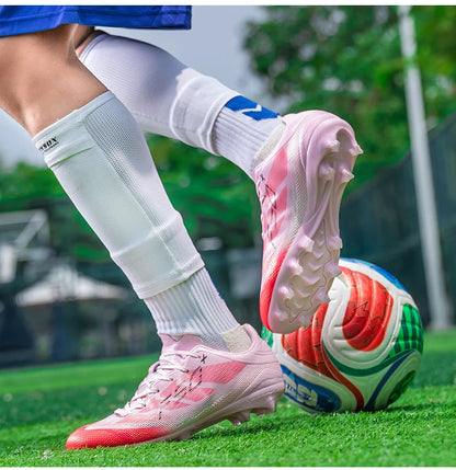 Chaussures de football pour hommes, crampons d'entraînement rapides pour terrain extérieur, chaussures de football à crampons pour terrain synthétique, baskets basses originales unisexes