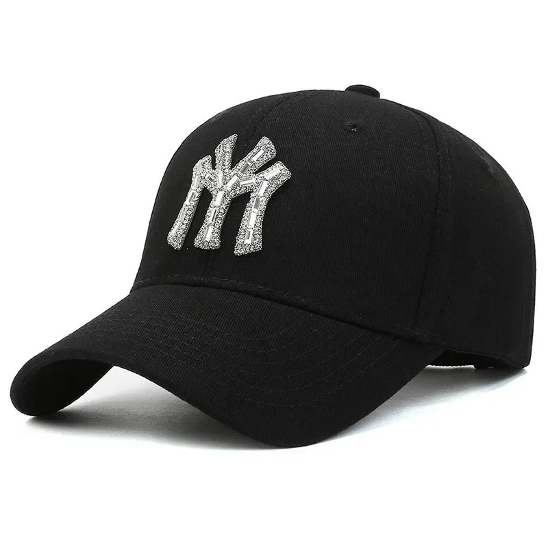 MY Rhinestone Hat Female Spring and Fall Street Casual Outdoor Duck Tongue Cap Fashion Versatile Baseball Cap Sunshade