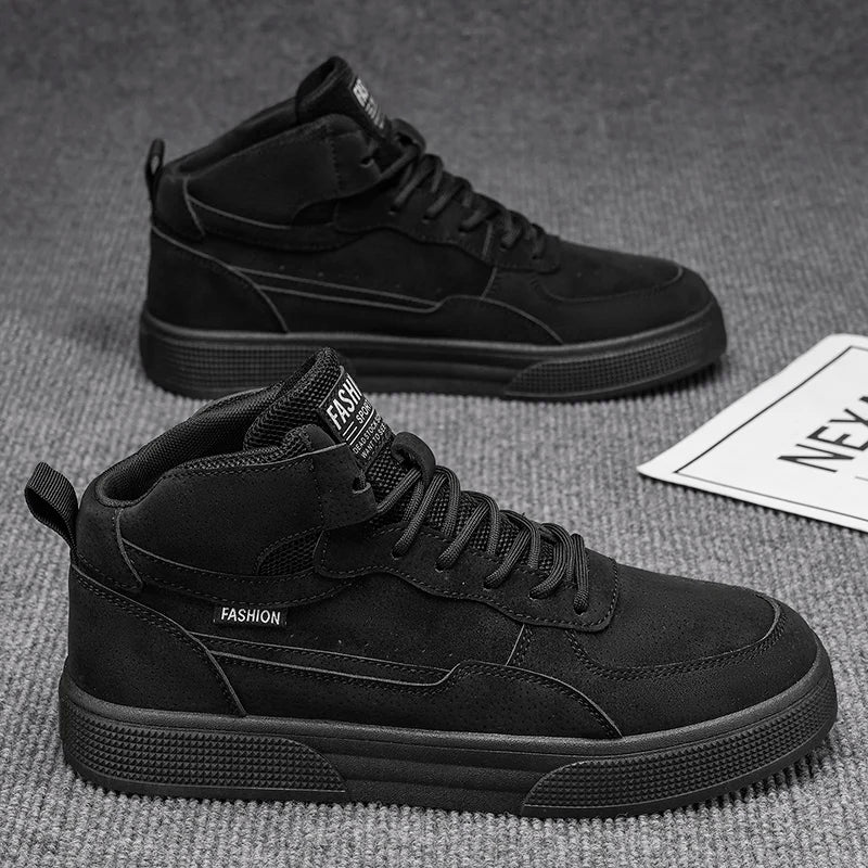 Breathable Men's Casual Shoes Skate Shoes Mid-Top Breathable Versatile Sports Shoes Suitable for All-Day Wear