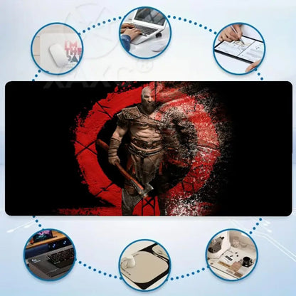 Mouse Pad God of War Xxl XAXCGaming Accessories Keyboard Computer Carpet Game Desk Mat Pc Large Gamer Cabinet Table Mats