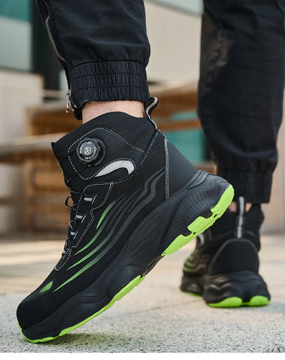 Taille 47 48 bottes de sécurité de travail hommes haut anti-crevaison sécurité bout en acier chaussures de travail Protection hommes chaussures de sécurité chaussures