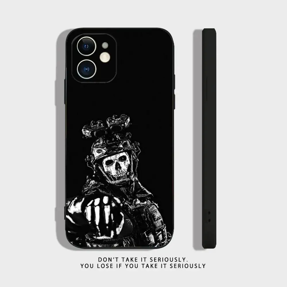 COD Call Of Duty G-Ghost Phone Case For iPhone 17 16,15,14,13,12,11,Pro,XS,Max,XR,Plus,Mini Soft Silicone Black Shockproof
