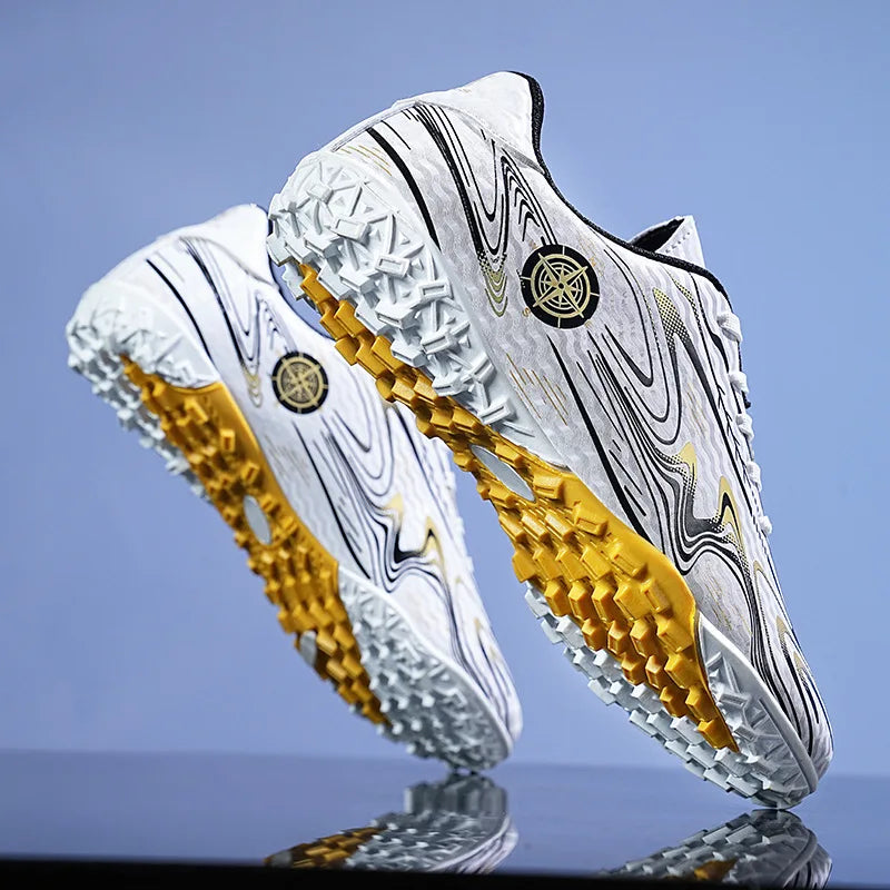 Chaussures de football pour hommes, chaussures de terrain professionnelles, crampons FG/TF pour entraînement sur gazon, chaussures de futsal, baskets de football antidérapantes, chaussures à crampons pour cheville, pointur