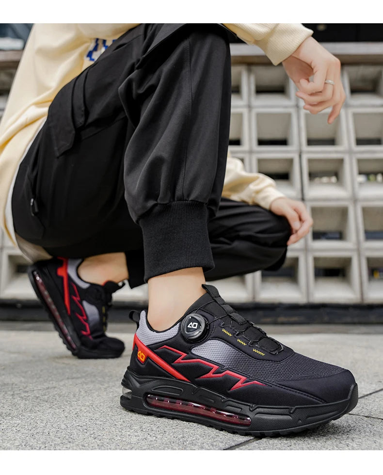 Spring & Summer Men's Running Shoes Outdoor Hiking, Wear-Resistant Trail Shoes with BOA Closure, Breathable Sports & Casual Style