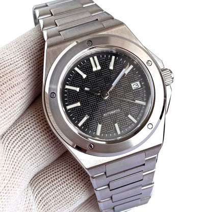 Relógio Mecânico Masculino Tandorio New Black Luxury Business Engineer Style com Vidro de Safira, 100m à Prova de Água, NH35A Automático