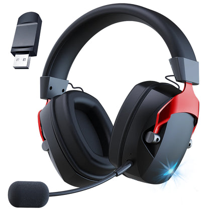 Cuffie da gaming wireless Acinaci 2.4GHz per PS5 PS4 PC Switch – Cuffie Bluetooth da gaming con microfono, bassi profondi e padiglioni in memory foam