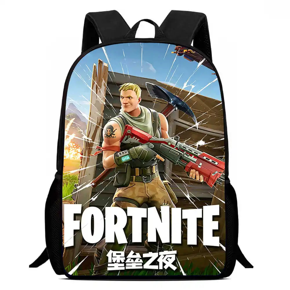 Children's Student Fortnite Cartoon Boys and Girls Large Capacity Backpack