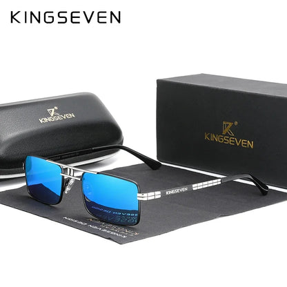 KINGSEVEN Brand Rectangle Frame Sunglasses For Men Polarized Design Glasses Fashion High Quality Driving Eyewear UV400