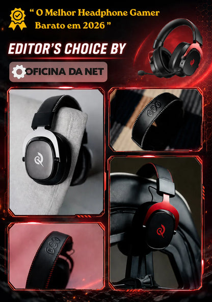 QCY Casque Gamer Sans Fil Heroad VT200 avec Microphone Détachable, Casque Over-Ear, Connexion Tri-Mode, Son Surround 7.1 pour PC, PS4 et PS5