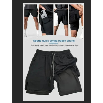Dragon Ball GOKU Printed Double Layer Shorts Bandai Loose Men's and Women's Summer Sweating Breathable Sports Shorts