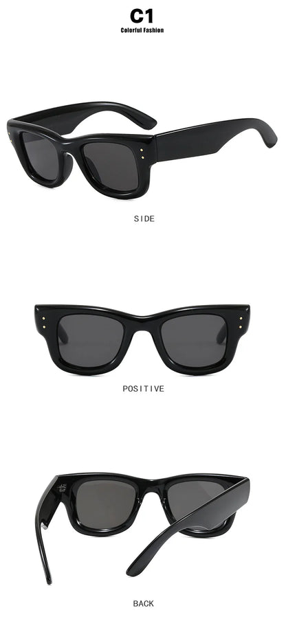 New Fashion Casual Orange Square Sunglasses For Women Men Vintage High Quality Sun Glasses Shades UV400 Eyewear